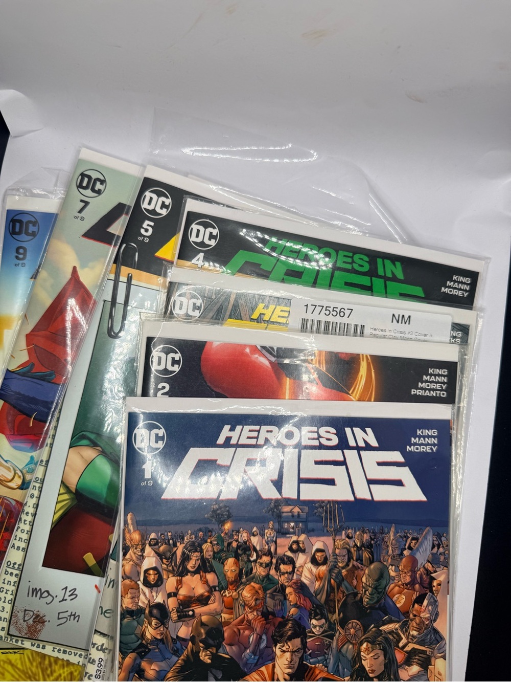 Heroes In Crisis DC Comics Lot #1-7 & 9 Batman Harley Quinn Flash